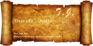 Thurzó Judit névjegykártya